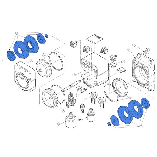 kit membrane Viton per pompa Flojet G57 pump diaphragm kit membranas de recambio