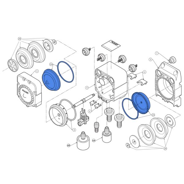 kit membrane Santoprene EPDM per pompa Flojet G57 pump diaphragm kit membranas de recambio